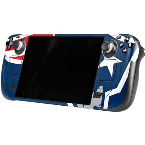 NFL New England Patriots Large Logo Steam Deck Handheld Gaming Computer Skin